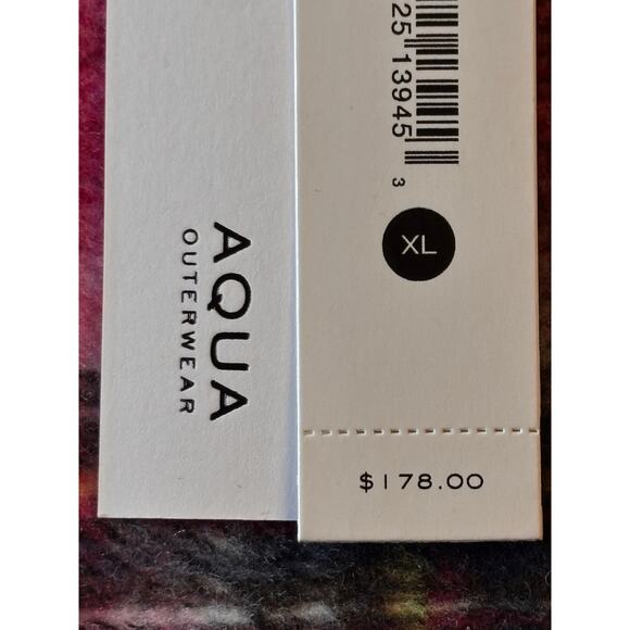 AQUA Pink Plaid Belted Coat XL Double Breasted Outerwear NWT $178 - Picture 7 of 7